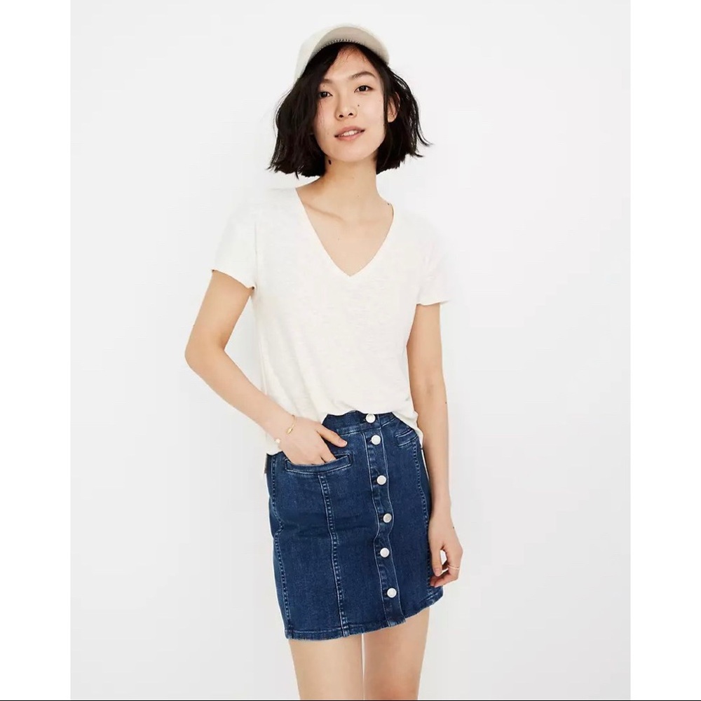 NWT Madewell Denim Straight Mini Skirt